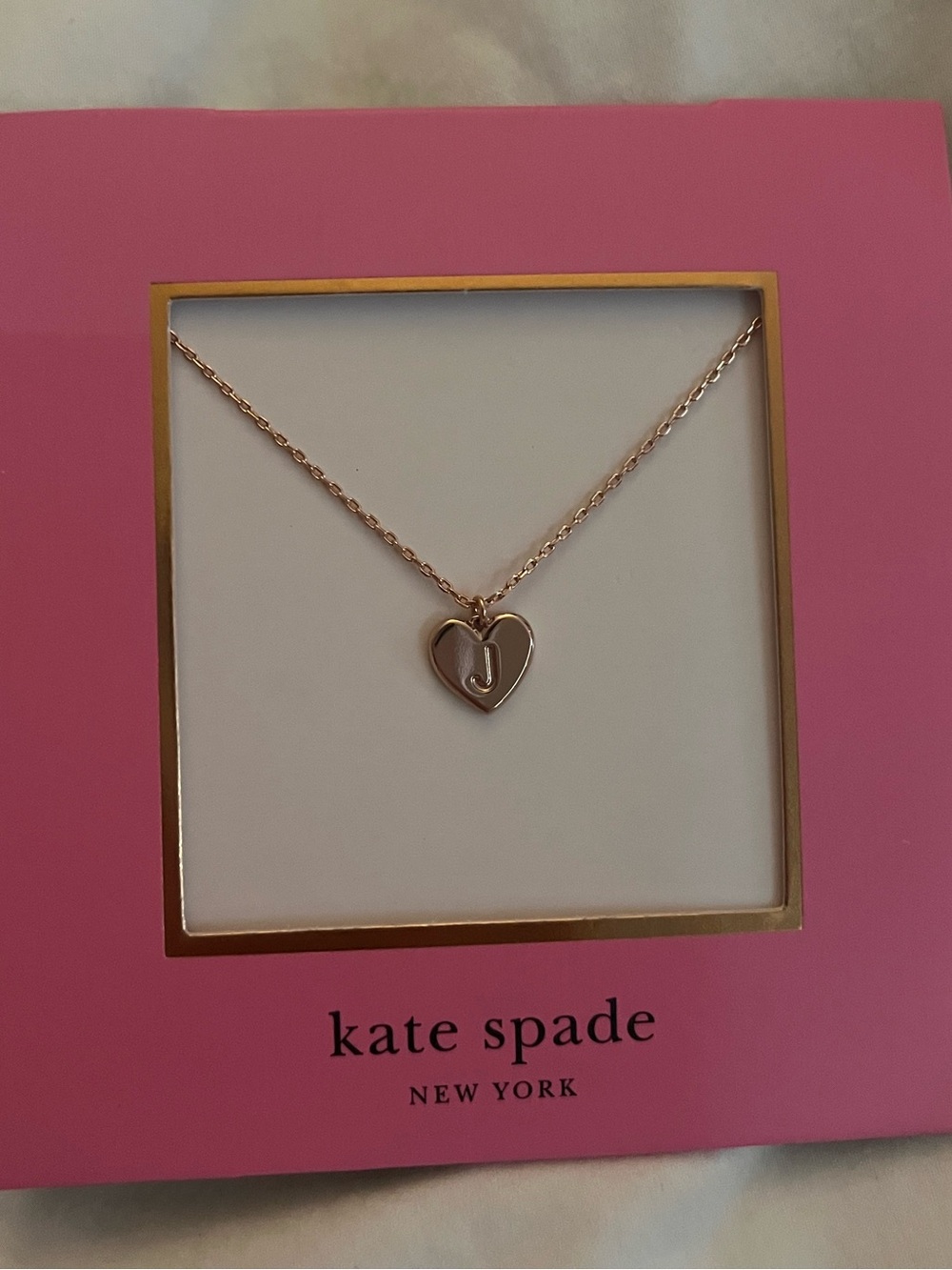 Kate spade “j” initial necklace